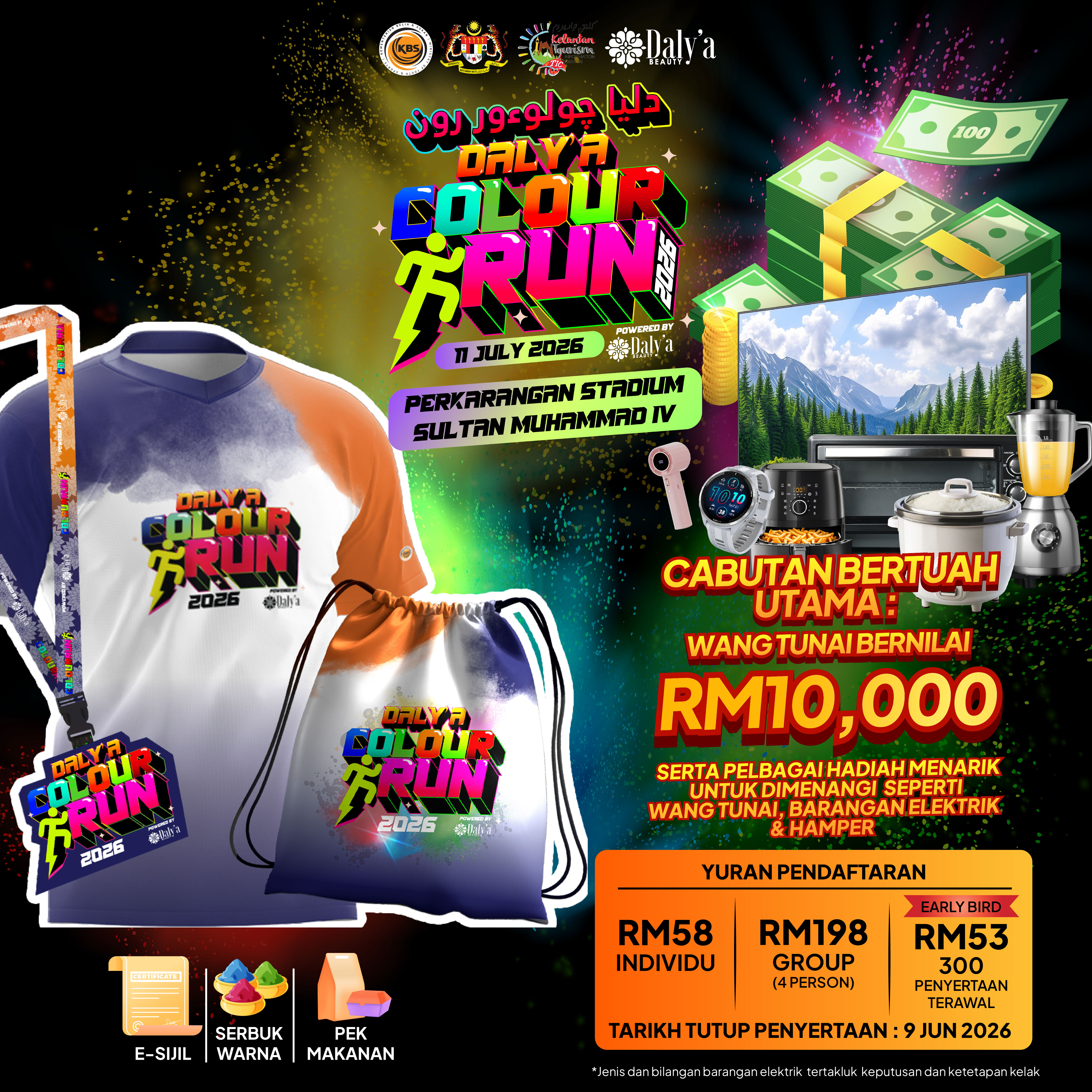 Poster rasmi cabutan bertuah LariHub Demo Run 2026